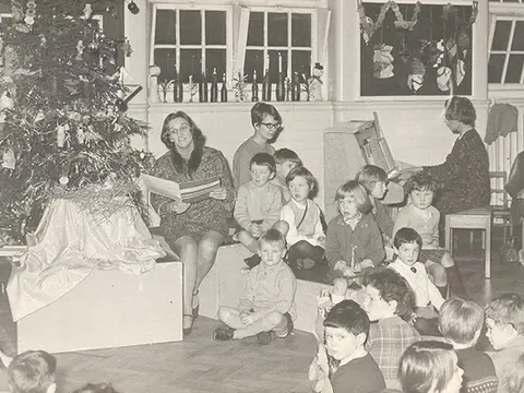 In a class, 1960s (?).